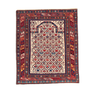 Antique Caucasian Marasali Shirvan Rug 3'5'' X 4'2'' #9756