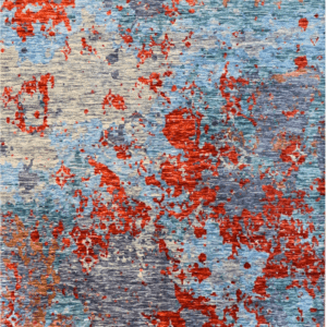 Modern Area Rug Wool and Silk 9‘2'' X 6‘2'' #747746