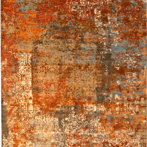 Modern Area Rug Wool and Silk 9'2''X12'5'' #771310