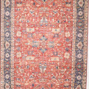​Hand-Knotted Oushak Wool Rug - 10' x 14' #1853171