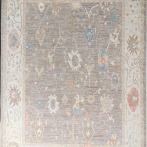Hand-Knotted Oushak Wool Rug 9' x 12' #1969518