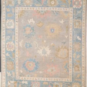 Hand Knotted Oushak Wool Rug - 8' x 10' #1969521