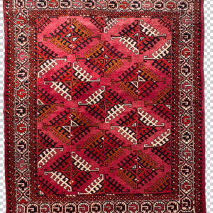 Antique Turkmen Yamut Buhara Rug Circa 1910